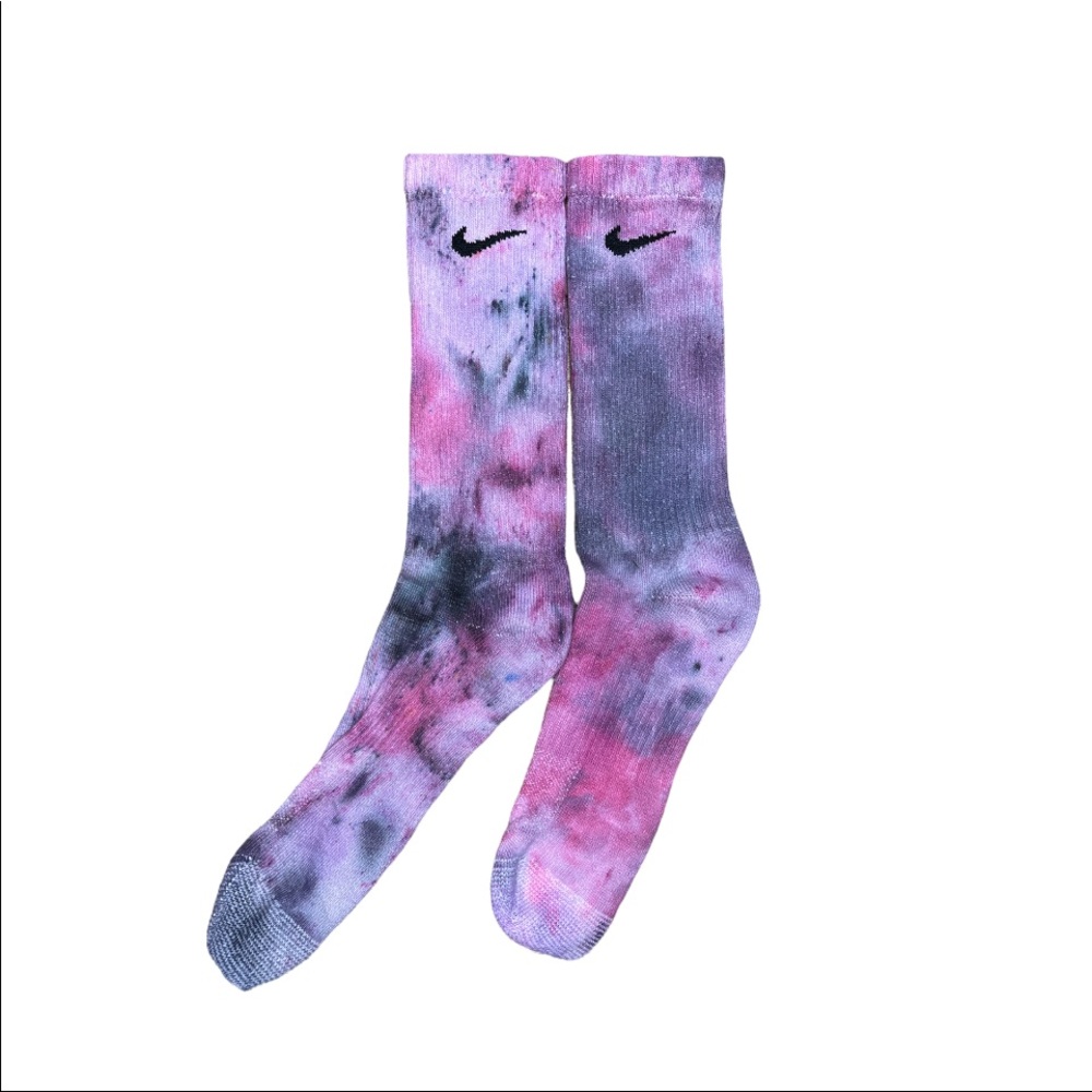 Nike Ice Dyed Galaxy Socks Pink and Grey - Picture 4 of 4